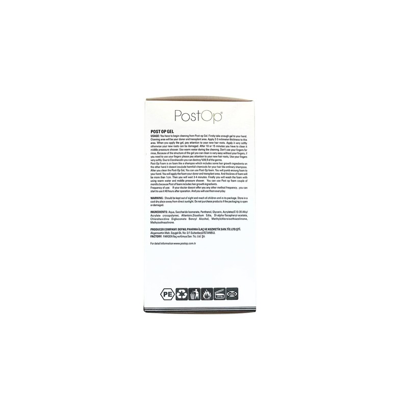 PostOp Kit After Hair Transplantation, Shampoo + Foam, Specially Designed