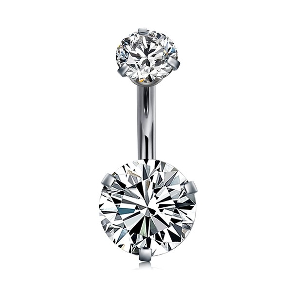 Cizme G23 Titanium Short Belly Button Ring 6mm Internal Thread