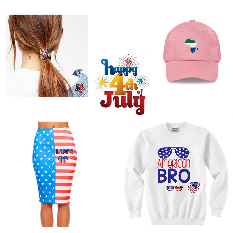 13pcs Red White and Blue American Flag Iron on Patches