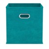 Zeller 14118 Storage box, petrolblue, non-woven, approx. 32 x 32