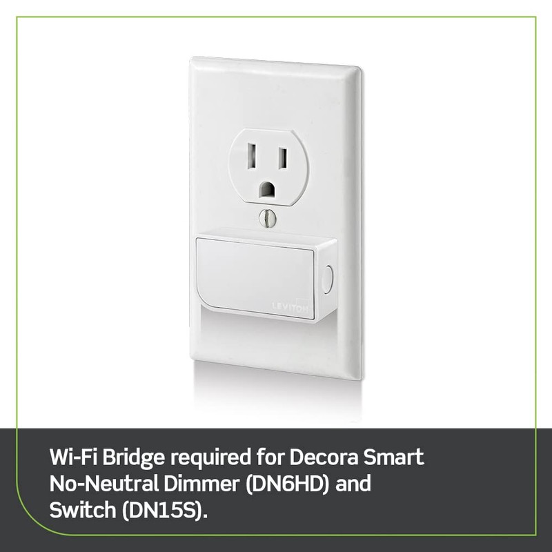 Leviton Decora Smart No-Neutral Dimmer & Wi-Fi Bridge Kit for
