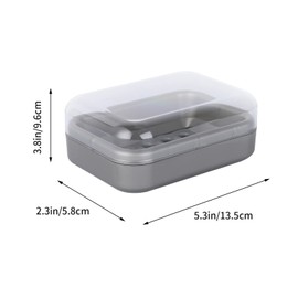 Artibetter Soap Holder Plastic Soap Dish with Clear Lid Soap Dishes for Bathroom Travel Soap Box Soap Dish with Lid Travel Soap Box
