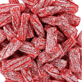 Pectin Filled Sour Licorice Twist Bites Gummy Candy (Strawberry, 2 Pound)