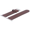 MARBURGER Watch Strap 22 mm Leather Brown Silver Smooth –