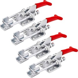 Pack of 4 Toggle Lever Tensioners Metal Clamping Lock Large Tension Latch Adjustable Lever Lock Quick Fixture Buckle Toggle Lever Tensioner Cap Lock for Cabinet Door Boxes Suitcases