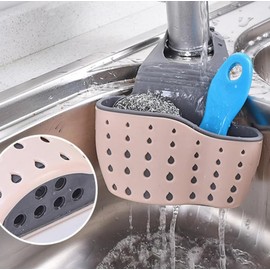 1 PINK TAP Sponge SOAP Holder & Sponge Included -Easy Fasten, Sink DRAINING Caddy, Dishcloth Holder, Soap Sponge Holder (PINK Holder & Sponge)