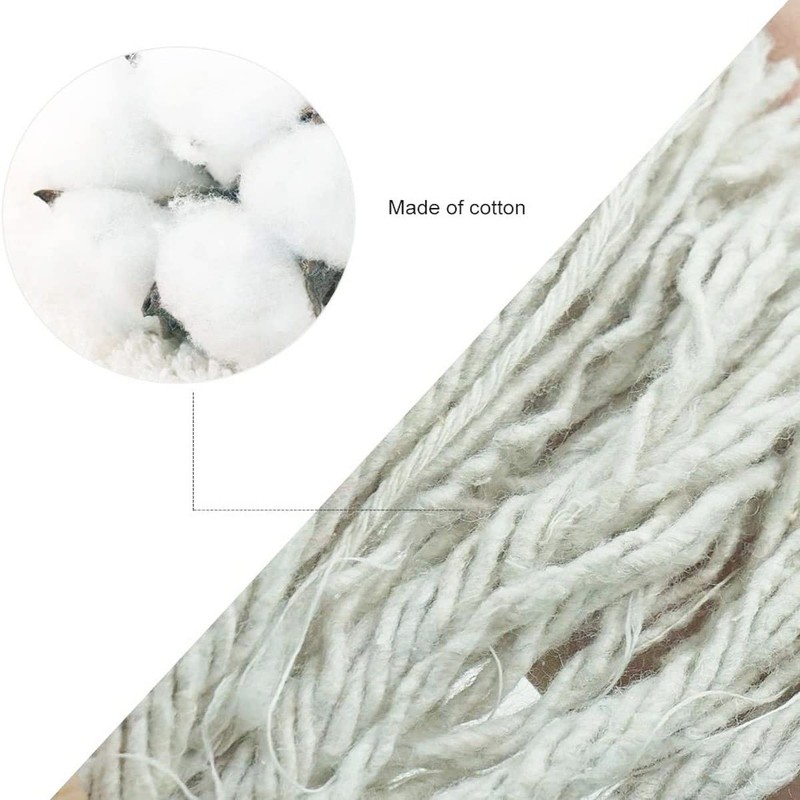 YUZENET Braided White Cotton Rope (3/4 inch x 50 ft)
