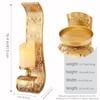 Capesaro Wall Candle Sconce Set of 2,Gold Metal Wall Mount