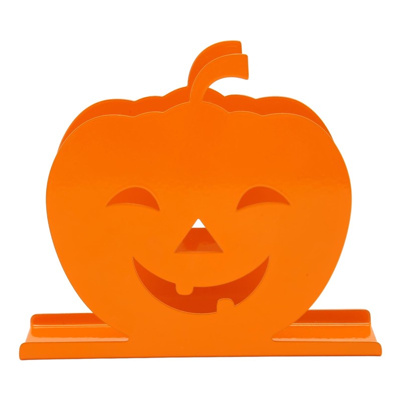 2pcs Cute Pumpkin Napkin Holder Durable Iron Paper Napkin Holder