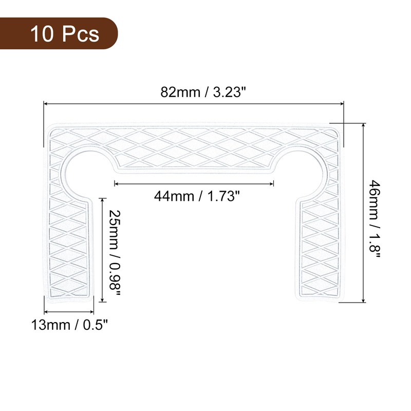 uxcell 10Pcs Glass Hinge Gasket, Plastic, Transparent, Unfinished, HARDWARE HINGE,