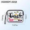 Sisadodo Clear Plastic Bags for Beach Lover Holiday Gifts for