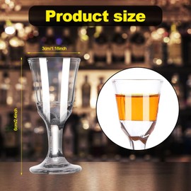 RUIYELE 24-Pack Small Mini Shot Glasses 10 ml 0.35oz, Mini Wine Glass Shooters Small Fancy Shot Glasses Super Cute & Elegant