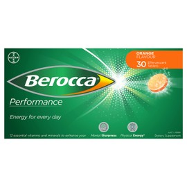 Berocca Energy Vitamin, Effervescent Tablets, Orange, 30 Count