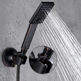 BRIGHT SHOWERS Water Flow Control Valve, Brass Shower Head Water Valve with Handle Lever, Flow Regulator Water-Saver Volume, Oil-Rubbed Bronze