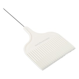 Peine para Teñir el Cabello, Peine para Teñir Reflejos, Diseño Ergonómico Compacto, Dientes de Peinado Finos Profesionales para Teñir el Cabello (Blanco)