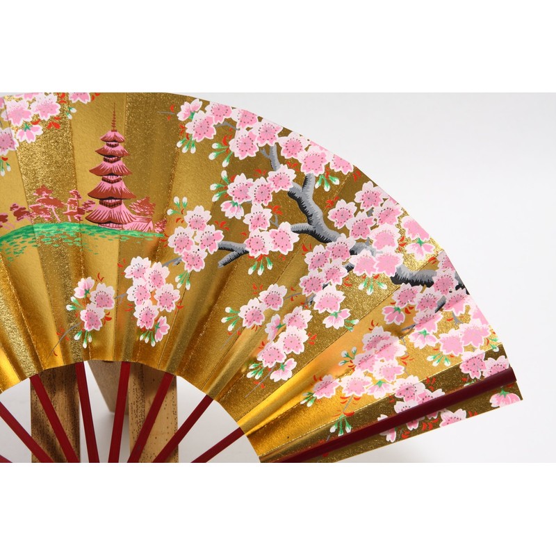 Hasegawa Kyoto Fan, Decorative Fan, Black Dyed Bone Fan Stand,