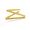 Barnwell 1m 39" Yellow Plastic Folding Rule Ruler Metric and