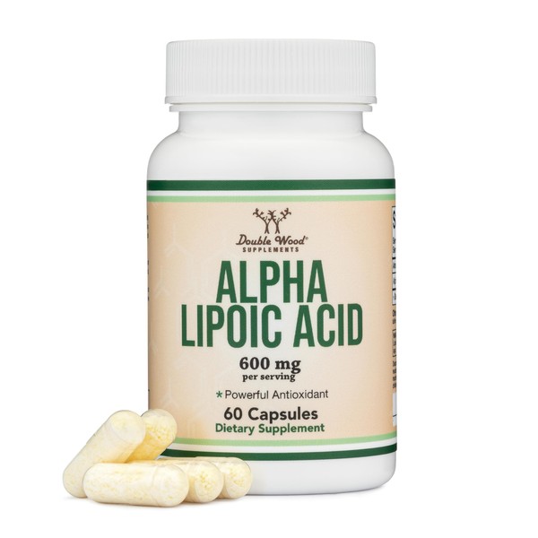 Double Wood Supplements Alpha Lipoic Acid 600mg per Serving, 60