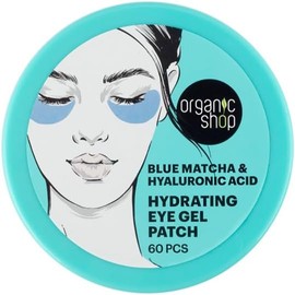 ORGANIC SHOP PARCHE DE GEL HIDRATANTE PARA OJOS DE MATCHA AZUL Y ACIDO HIALURONICO 60PZS