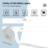 D30 Label Tape, White Printable Labels Compatible with Thermal Label