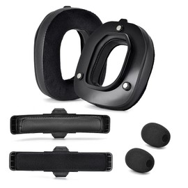 Yaowanguan A50 Gen 4 Mod Kit - Ersatz Ohrpolster Stirnbänder für ASTRO Gaming A50 Kabelloses Headset Gen 4, Mikrofonschaum, Ohrpolster,A50 Gen 4 Zubehör,Dicke hinzugefügt(Schwarzes Protein+Samt)