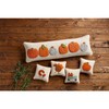 Mud Pie Pumpkin Tgiving Crochet Pillow, 8" x 8", Orange