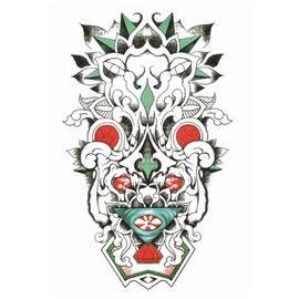 THE FANTASY Tribal-6 Tattoo Stickers, Tribal Shoulders, Arms, Medium Size, A5 - 7 Types, hb080, L