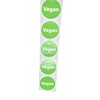 Vegan Food Labels 1 Inch Round Circle Dots [500 Sticker