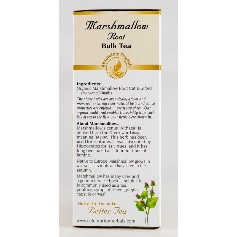 Celebration Herbals Organic Marshmallow Root Bulk Tea Caffeine Free --