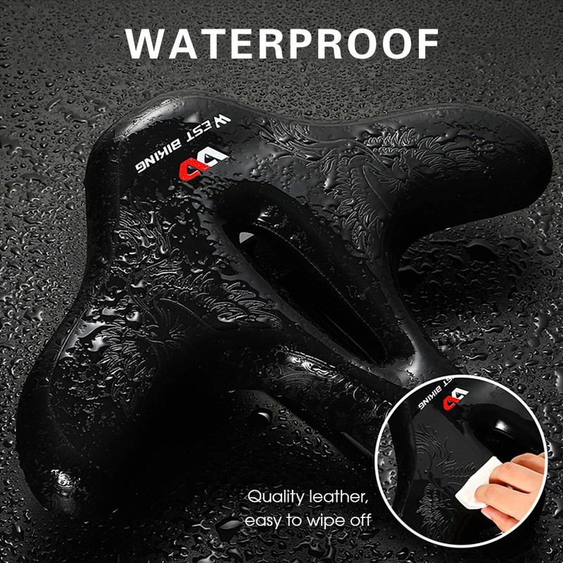 Wide Bike Saddle Comfortable Mountain Bicycle Cushion Pad Waterproof Cycle