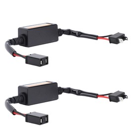 2 Piece H7 LED Headlight Decoder, Waterproof Plug and Play Anti-Flicker Canbus Error Decoder, Efficient Interference Absorption Circuit, Prevents Lamp Flicker