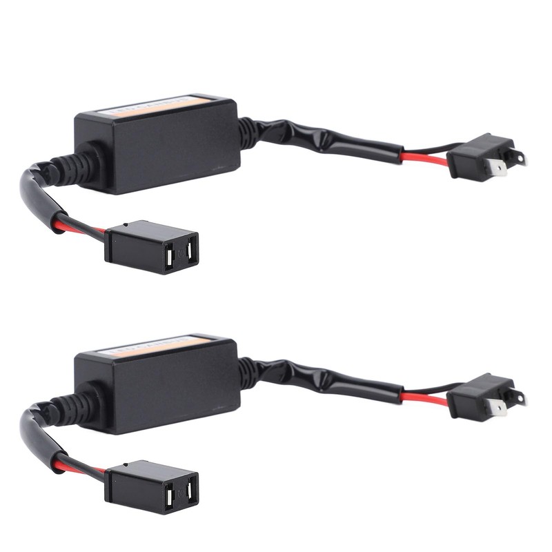 2 Piece H7 LED Headlight Decoder, Waterproof Plug and Play