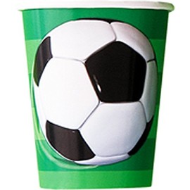 Unique Party Football Cup - Pack of 8, 9OZ, Multicolour