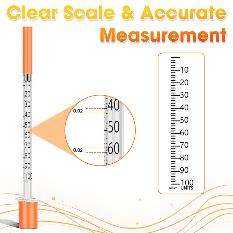 1cc Syringe 27G 1/2" 13mm, U-100 1ml Lab Syringes, Pack
