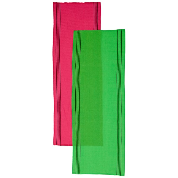Kinugawa Company Korean Style Light Towel Green & Red 2
