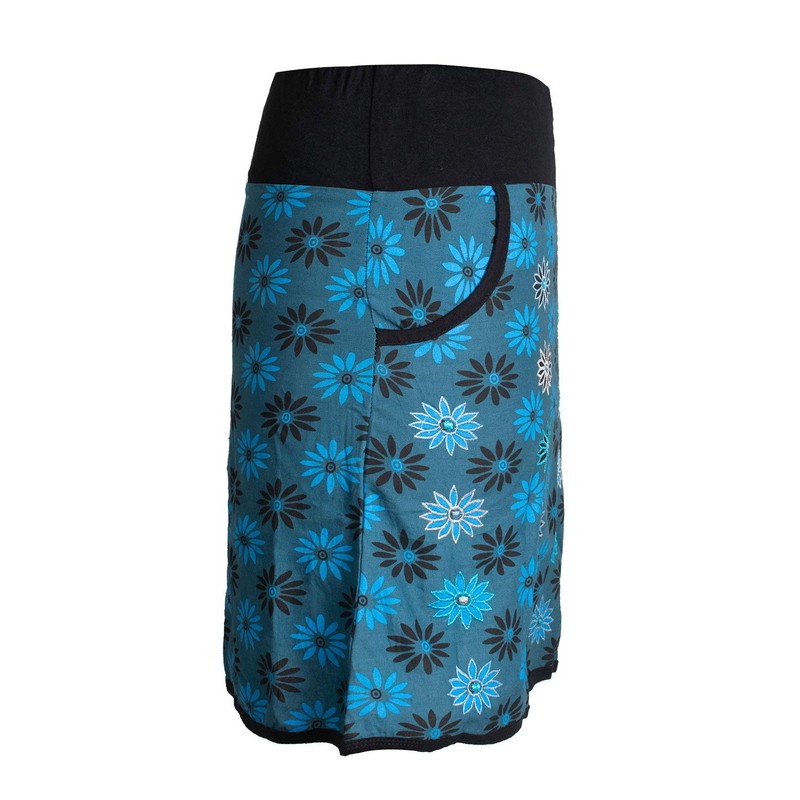 Vishes - Alternative Clothing - Women's Cotton Skirt with 70s