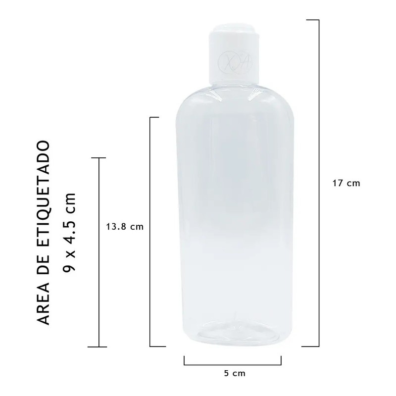 Botellas Plastico 250 Ml Dosificador Crema Shampoo Jabon X20