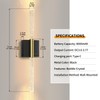 Battery Operated Wall Sconces Set of 2, 28in Rechargeable Wireless