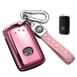 LETINGFAR Key Case, For Mazda, Smart Key Case, Key Cover, Keychain, Lightweight, Soft, Luxury, TPU, 3 Buttons, Mazda Sedan, Fast, gold
