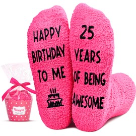 HAPPYPOP 25TH Birthday Gifts Socks Ideas - Gifts for 25 Year Old Women Men Best Gifts for 25 Year Old Male Female