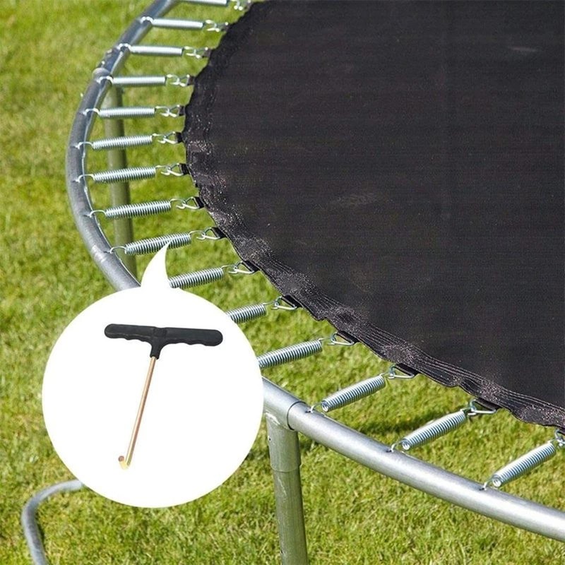 Cheeroyal 1/2pc Trampoline Spring Tool Puller Hook Metal T-Hook Tent