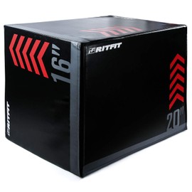 RitFit 3 in 1 Extra Firm Soft Plyo Box 300lb Weight Capacity 24”x 20”x 16”-B Medium