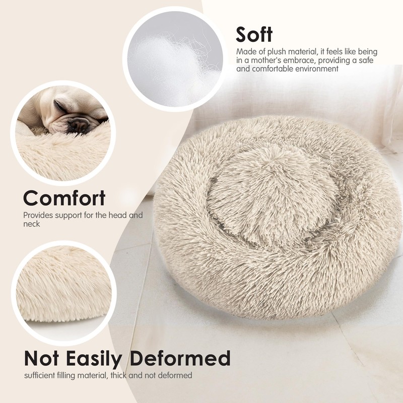 28in Large Dog Bed, Medium Size Dog and Cats, Calming