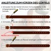 #3MB018T Leather Belt for Men and Women, 3 cm Wide,