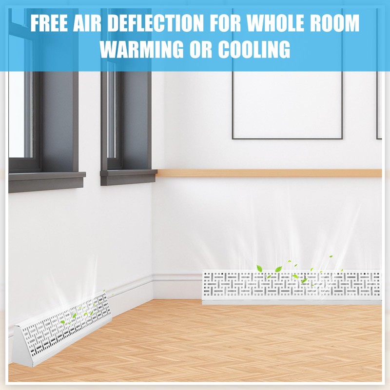 Landhoow 2 Pcs 24 Inch Baseboard Register Diffuser, Vent Covers