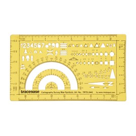Traceease Map Drafting Cartography Survey Map Symbols Template Drawing Stencil,Designing Template Measuring Ruler