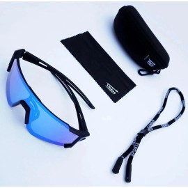 Velos™ Sports Sunglasses  Baseball Softball Polarized Shades Black/Blue