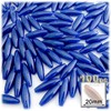 100pc Plastic Opaque Spaghetti Beads 20mm Multi Mix Beads