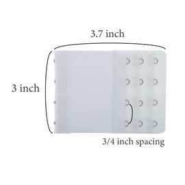 YARBAR Women's Bra Extenders 4 Hooks Soft Comfortable Stretchy Bra Extension Strap