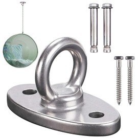 Ceiling Hook, Heavy Duty, Ceiling Mount, Ceiling Anchor, Heavy Duty Hook Ceiling, Ceiling Mounting, Up to 400 kg, High-Quality 304 Stainless Steel Wall Eyelet Hook for Wooden Beams, Punch Bag, Ceiling
